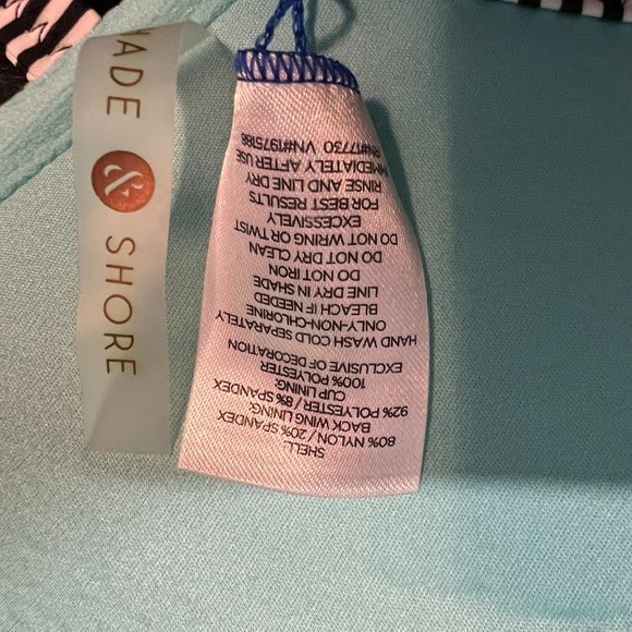 🌿4/$35🌿 SHADE SHORE‎ Blue Floral Padded Bikini Top (36DD) - Picture 7 of 9